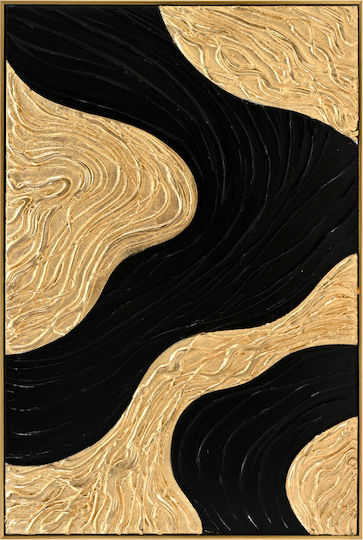 3D Wandgemälde Fb94548.02 Beige Rahmen - Handgefertigte Designs 62x4,5x92cm