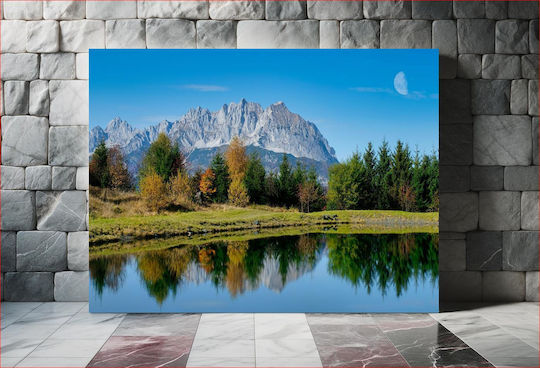 Mountain Reflection In Lake Αντανάκλαση Βουνού Στη Λίμνη 1