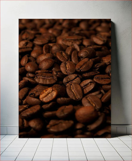 Close-up Of Coffee Beans Κοντινό Πλάνο Κόκκων Καφέ σε Καμβά 80x120 cm Close-up Of Coffee Beans Κοντινό Πλάνο Κόκκων Καφέ σε Καμβά 80x120 cm