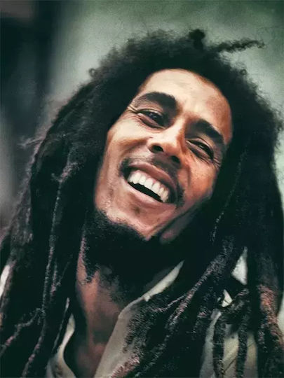 Music Poster Bob Marley Ms014 30cm X 40cm Premium Μαύρο Ξύλινο Κάδρο