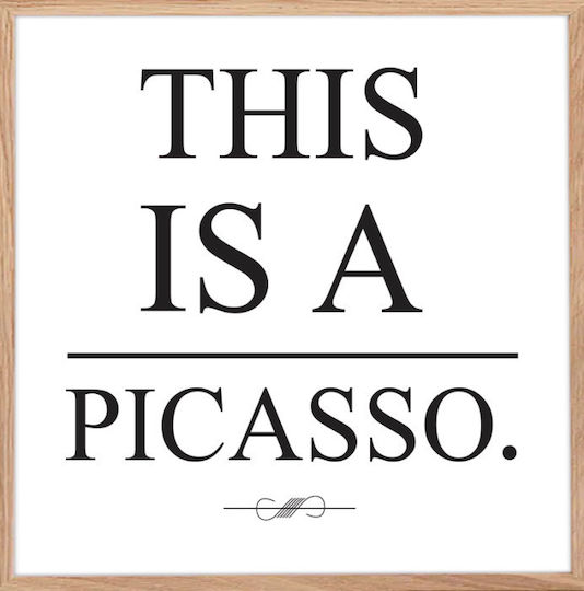 Αφίσες Poster Picasso Πόστερ Φυσική Κορνίζα Ξύλου Αγιούς 20x20cm