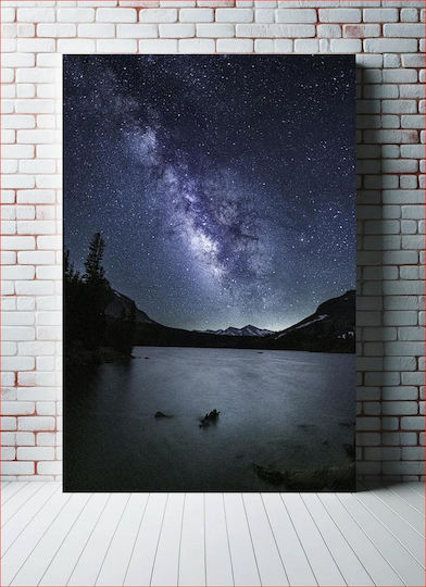 Starry Night Over A Lake Έναστρη Νύχτα Πάνω Από Μια Λίμνη