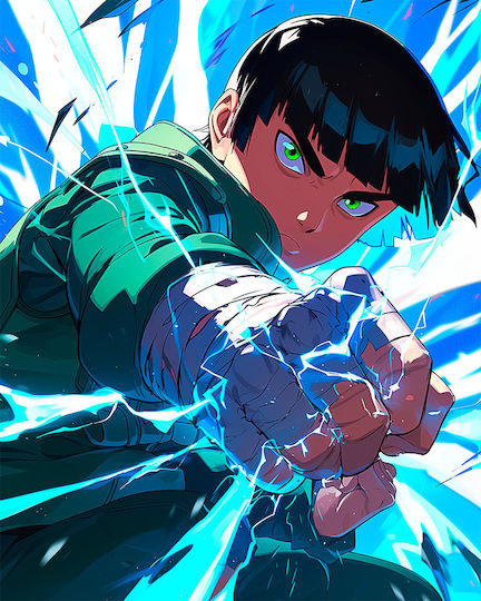 Πίνακας Καμβά Naruto Shinobi Rock Lee Knv2715 45cm X 65cm