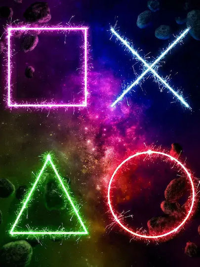 Playstation Symbols Ξύλινο