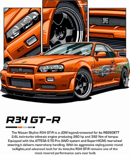 Nissan Skyline R34 Gt-r Ξύλινο