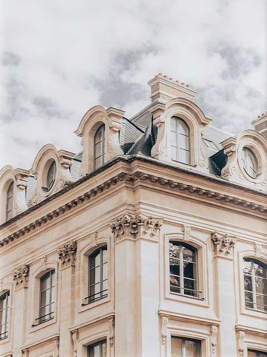 Poster Old Building Pst2578 30cm X 40cm Κορνίζα Σκούρο Φυσικό Ξύλου Καφέ