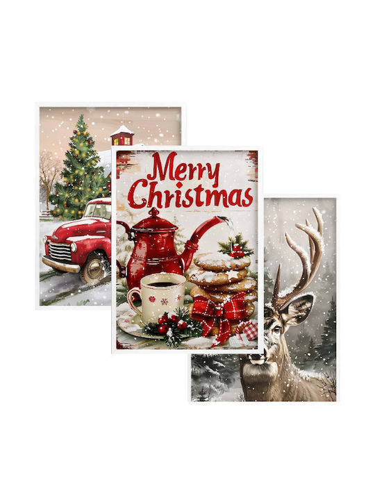 Paintings Tiles Living Room Christmas Holidays Christmas Tree Winter
