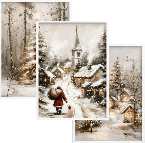 Winters Affischen Wand Des Wohnzimmers Weihnachten Festliche Bilder