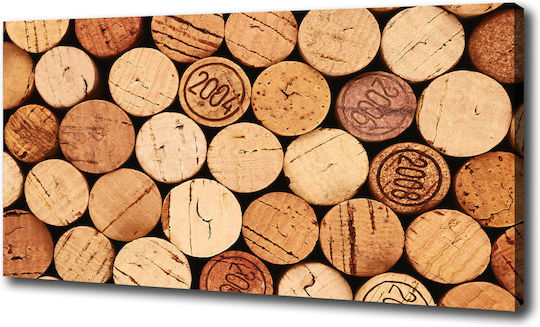 Interior Decoration Painting Canvas Wine Corks 100x50 Cm