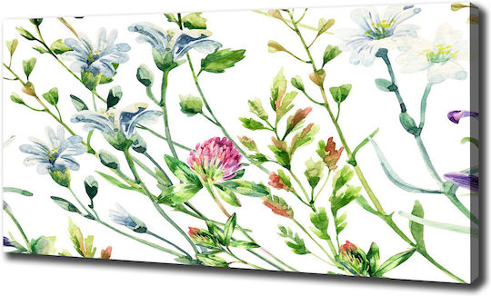 Panou De Perete Din Pânză Gata De Agățat Flori Sălbatice 140x70 Cm