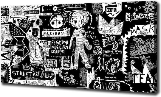Canvas Painting Bedroom Aesthetic Decoration Graffiti 140x70 Cm