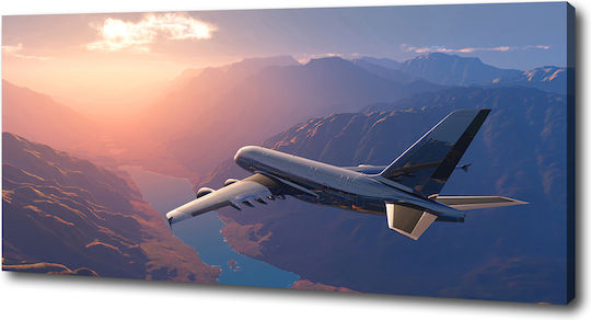 Panou De Perete Pânză Imprimare De Calitate Pentru Interior Avion 125x50 Cm