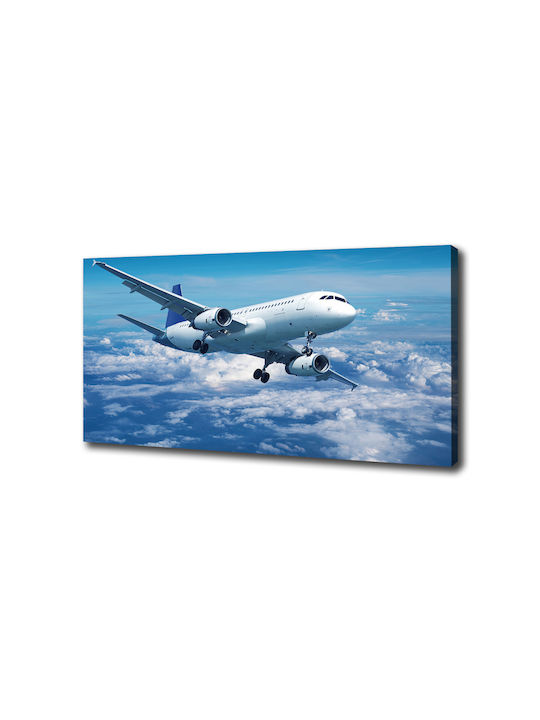 Wandbild Segeltuch Robuste Materialen Flugzeug In Den Wolken 100x50 cm