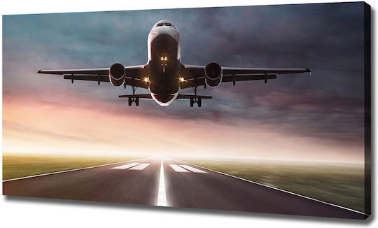 Panou De Perete De Înaltă Calitate Pânză Avion Decolează 120x60 Cm