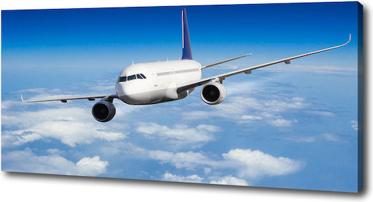 Tablou Decorativ De Perete Pânză De Înaltă Calitate Avion În Aer 125x50 Cm