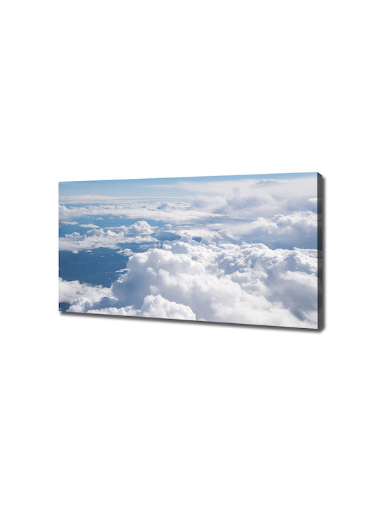 Wall Canvas Painting Permanent Decoration The View Airplane 120x60 Cm