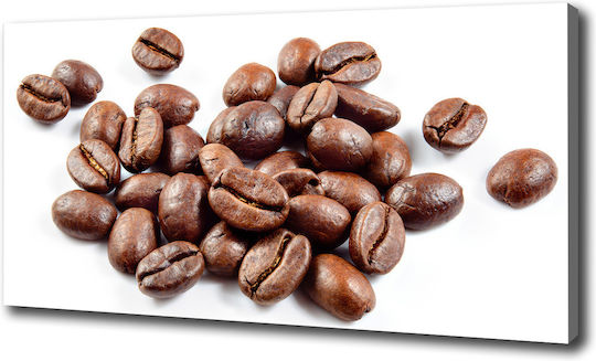 Wall Canvas Painting Durable Construction Materials Brown Grains 100x50 Cm