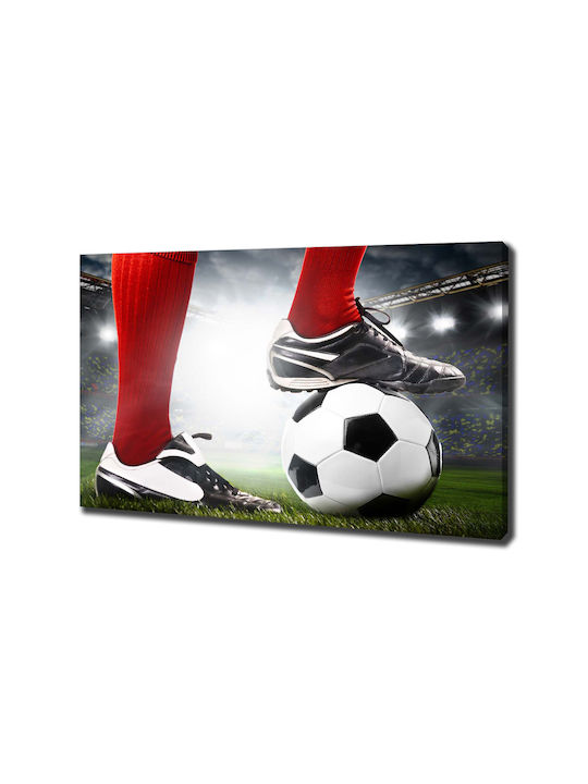 Gemälde Leinwand Fertig Rahmen Beine Des Fußballspielers 100x70 cm