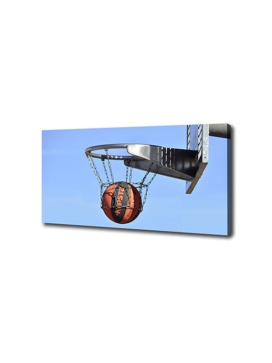 Wandbild Leinwand Hochwertiger Druck Basketballkorb 100x50 cm