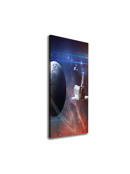 Wall Canvas Painting Designed Demanding Decoration Spaceship 50x125 Cm