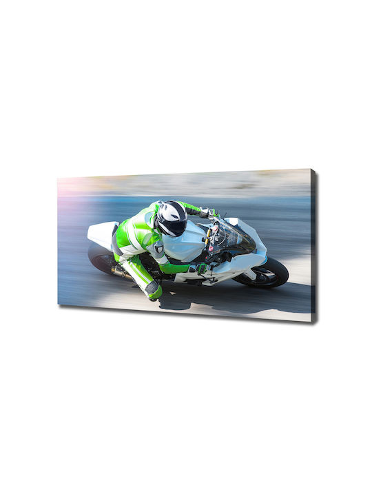Decorative Wall Canvas Painting High Quality Motorcycle Race 120x60 Cm