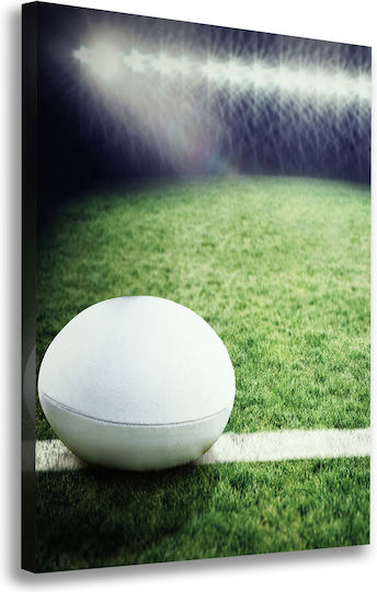 Wall Canvas Painting Durable Construction Materials Rugby Ball 70x100 Cm