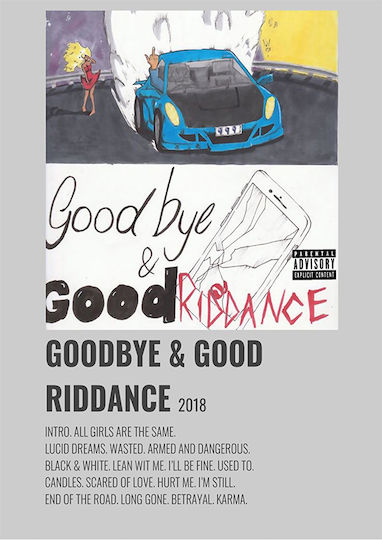 Music Poster Goodbye & Good Riddance Juice Wrld Ms513 21cm X 30cm Λευκό Κάδρο Pvc