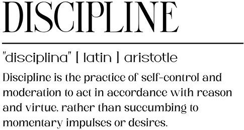 Quote Poster Discipline Aristotle Pq146 21cm X 30cm Κορνίζα Φυσικό Ξύλου Μπεζ