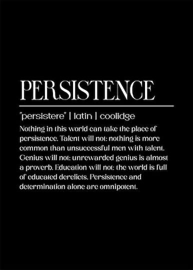 Persistence | Calvin Coolidge Ξύλινο