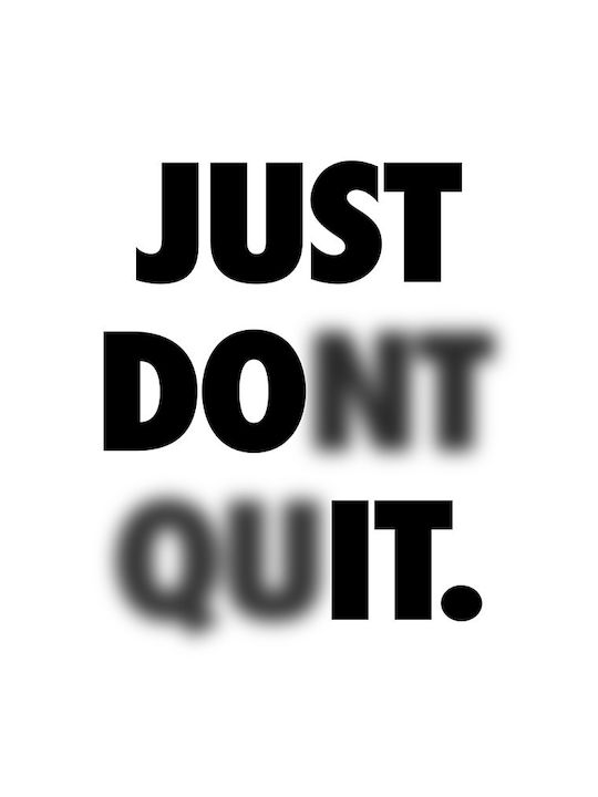 Quote Poster Just Dont Quit Pq172 21cm X 30cm Frame Natural Wooden Beige