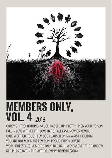 Musik Poster Members Only Vol 4 Xxxtentacion Ms714 21cm x 30cm Weißer Kunststoff Rahmen