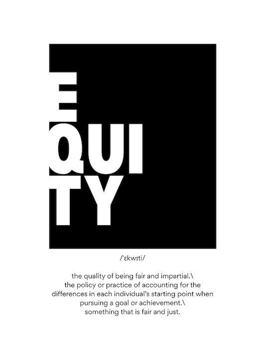 Zitat Poster Equity Pq190 21cm x 30cm Schwarzer Hölzernes Rahmen