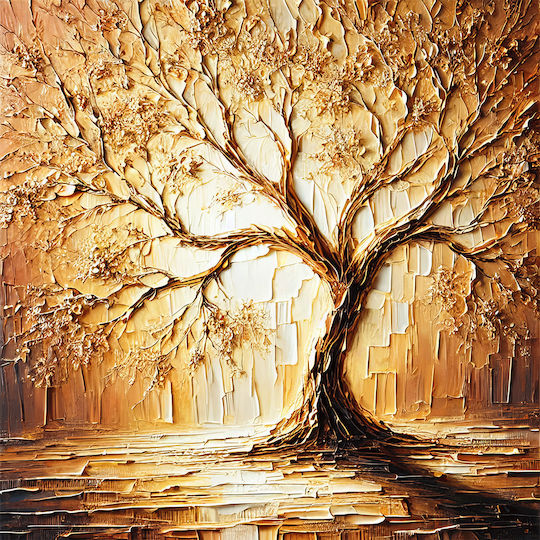 I-gallery Gold Tree Brushes σε Καμβά