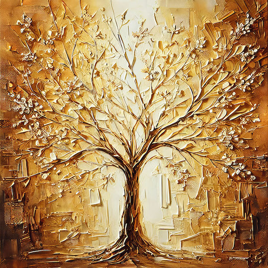 I-gallery Gold Tree Leafs σε Καμβά