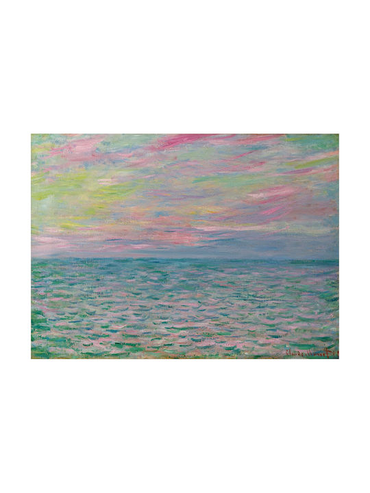 I-gallery Coucher De Soleil Painting Copy of Monet on Canvas 100x70cm