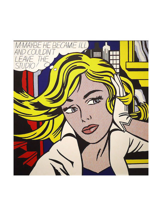 Canvas Painting Maybe Pop Art Lady 30x30 Cm