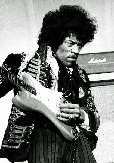 Music Poster Jimi Hendrix Ms781 30cm X 40cm Μαύρη Ξύλινη Κορνίζα
