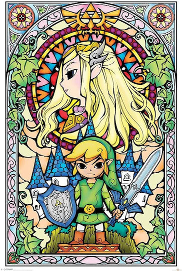 Pyramid International Legend Of Zelda Стъклен 61x91 cm Pyramid International Legend Of Zelda Стъклен 61x91 cm