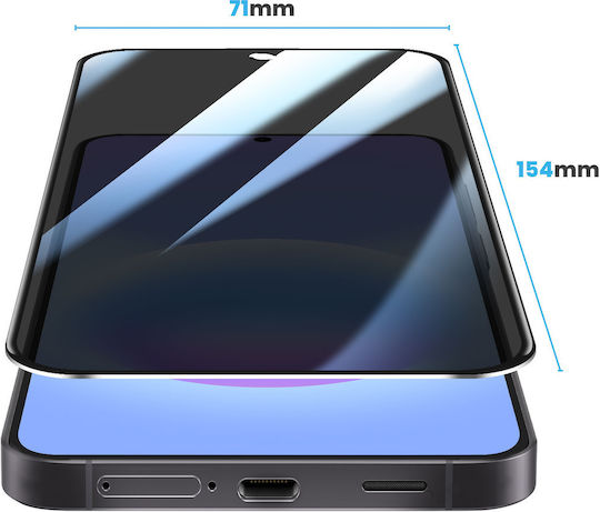 Avizar Анти-шпионски Защитен Екран Galaxy A57 В 9h Закалено Стъкло Прозрачен Черен
