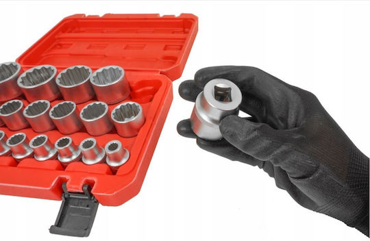 Verke Căpăcei cu Patrat de Prindere 1/2" Set 21buc