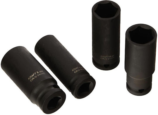 Kraft & Dele Căpăcei Pneumatic - Pneumatic cu Patrat de Prindere 1/2" Set 16buc