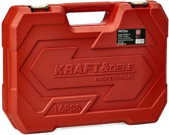 Kraft & Dele Căpăcei Pneumatic - Pneumatic cu Patrat de Prindere 1/2" Set 16buc