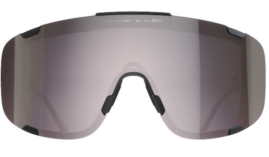 Poc Cycling Glasses with Beige Frame and Transparent Lenses