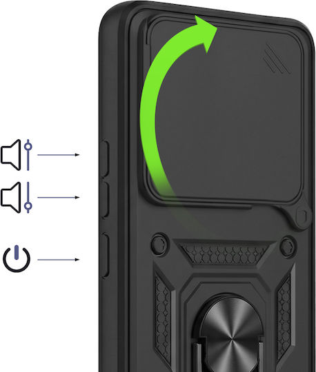 Mayaxess Ring Case Redmi Note 15 5g Sliding Camera Cover Black