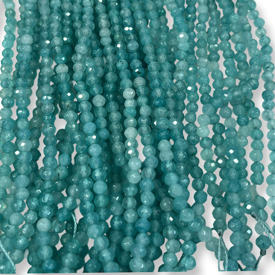 Amazonite Πέτρες 5mm Faceted Σειρά 37cm 90 Χάντρες