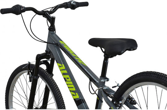 Alpina 24" Bicicletă Copii Mountain Bike Gri