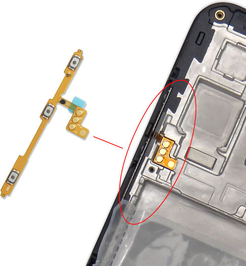 Clappio Power Volume Button Flex Cable Replacement Galaxy A17 5g Golden