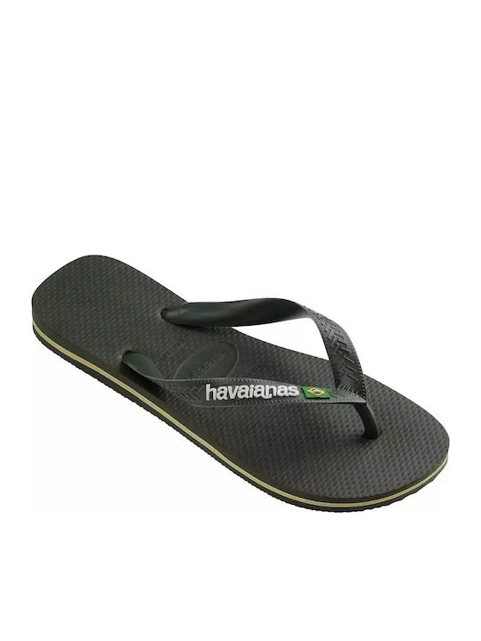 Brasil Logo Men's Flip Flops Khaki
