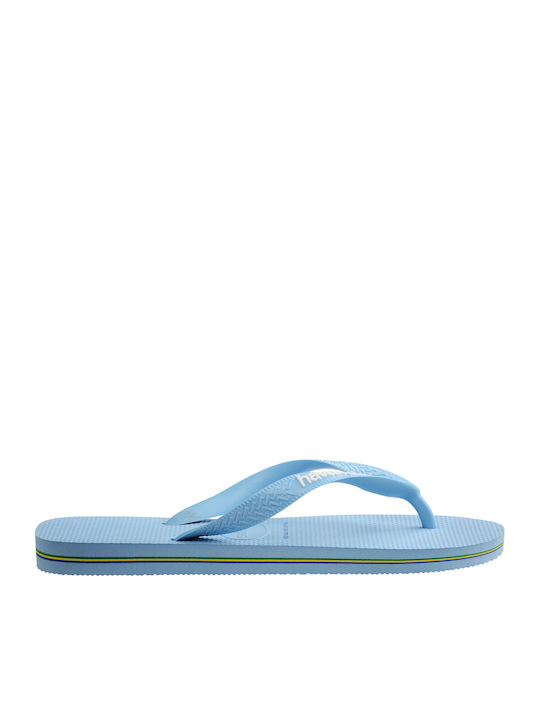 Brasil Logo Men's Flip Flops Light Blue