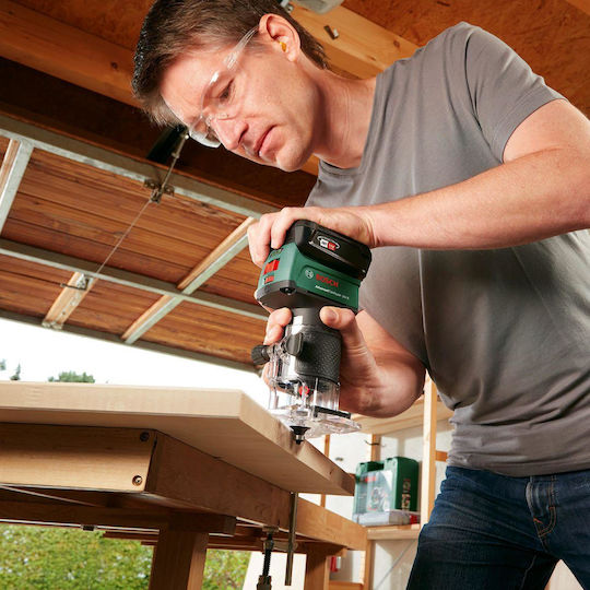 Bosch AdvancedTrimRouter 18V-8 Trimmfräse 18V Bürstenlos Solo mit Geschwindigkeitseinstellung und Staubabsaugsystem